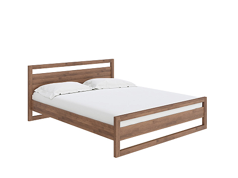 Кровать из массива Kvebek - Элегантная кровать из массива дерева с основанием