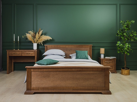 Кровать классика Milena-М - Модель из маcсива. Изголовье украшено декоративной резкой.
