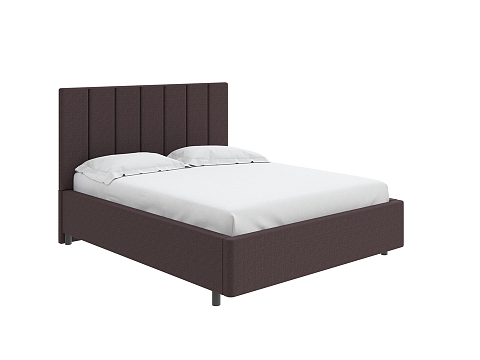 Коричневая кровать Oktava - Кровать в лаконичном дизайне в обивке из мебельной ткани или экокожи.