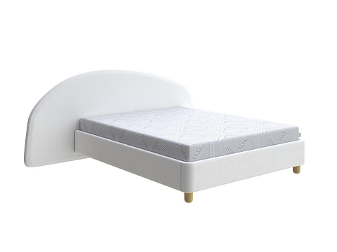 Большая кровать Sten Bro Left - Мягкая кровать с округлым изголовьем на левую сторону