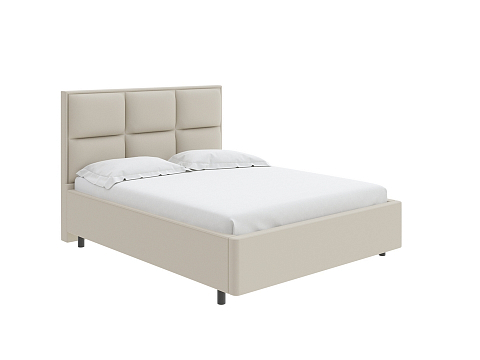 Кровать с мягким изголовьем Malina - Изящная кровать без встроенного основания из массива сосны с мягкими элементами.