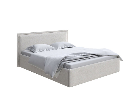 Бежевая кровать Aura Next - Кровать в лаконичном дизайне в обивке из мебельной ткани