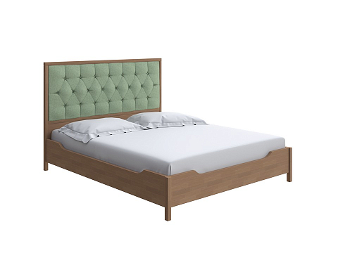 Двуспальная деревянная кровать Vester - Современная кровать со встроенным основанием