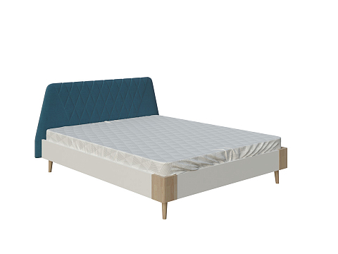 Кровать с мягким изголовьем Lagom Hill Chips - Оригинальная кровать без встроенного основания из ЛДСП с мягкими элементами.