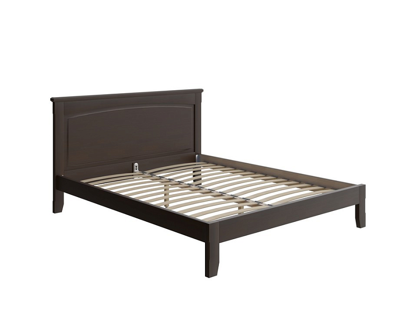 Кровать Marselle-тахта 80x190 Массив (сосна) Орех - Деревянная кровать со встроенным основанием